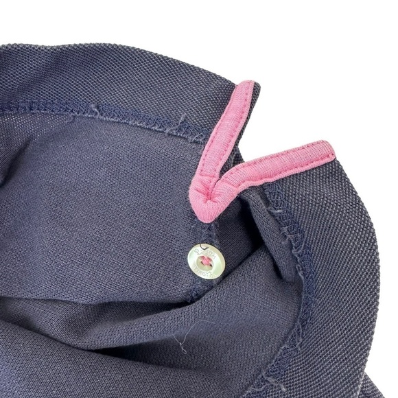 Lilly Pulitzer Resort Fit Cotton Blue Short Sleeve Polo, Medium - Picture 7 of 9